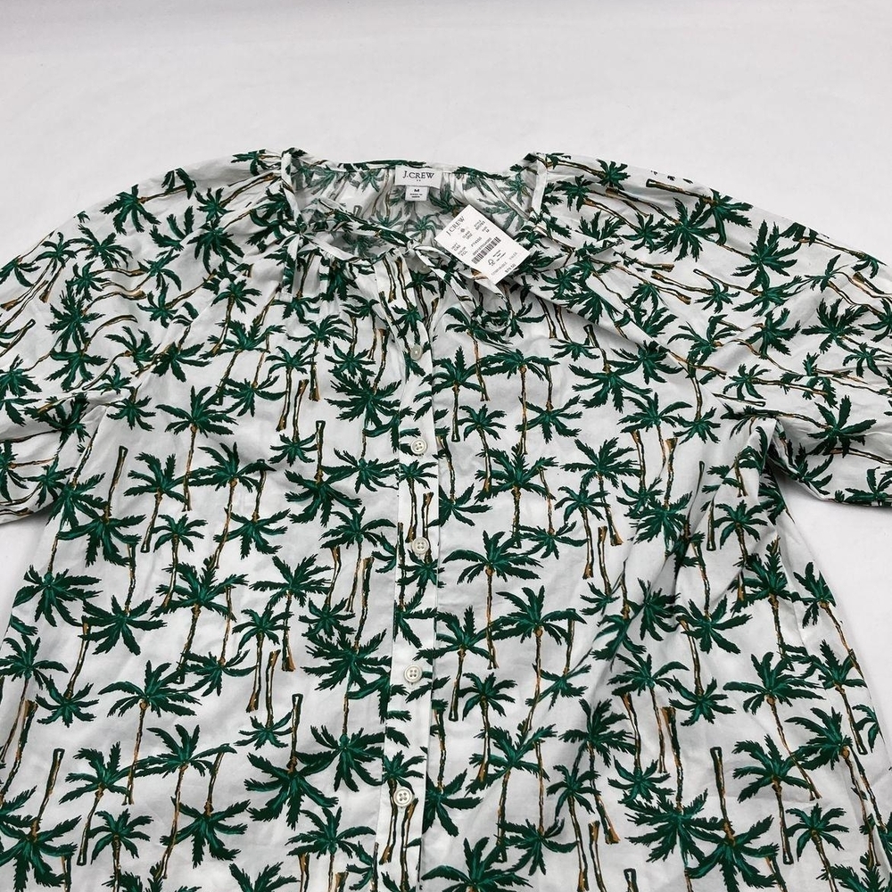 Palm Tree Print Button-Up Shirt